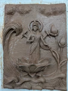 The Creative is Clay art saraswati god